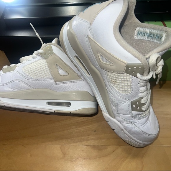 Air Jordan 4 retro GG white/sand color size 5Y - Picture 8 of 12